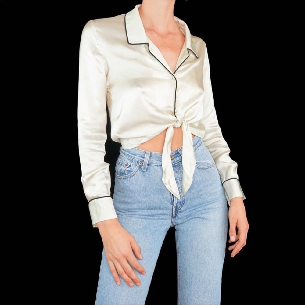 Wilfred Tie Front Blouse
